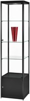 Vitrinekast SDB mpc-o-led zwart 500x500x2000mm