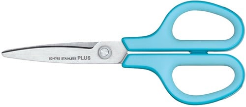 Plus FitCut Curve SMART schaar, 17,5 cm, blauw, op blister