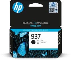 HP inktcartridge 937, 1.250 pagina's, OEM 4S6W5NE, zwart