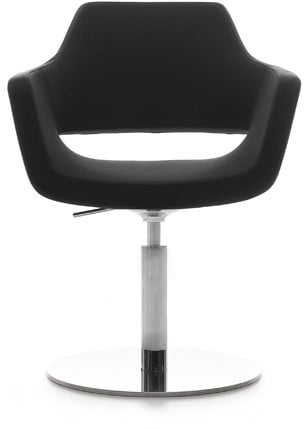 Vergaderstoel Nano met ronde kolomvoet chroom