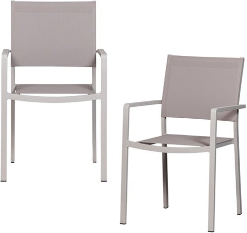 Set V 2 - Fowl Tuinstoel Aluminium/Textileen Zand