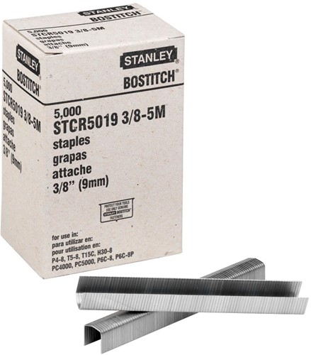 Bostitch Nietjes STCR501910E (10 mm), voor PC8000, doos van 5.000 nietjes