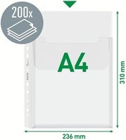 Harmonica showtas Leitz Premium met bovenklep copy safe PP A4  glashelder 5 stuks-4