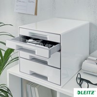 Ladenblok Leitz WOW CUBE A4 maxi 4 laden wit/grijs-3