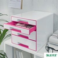 Ladenblok Leitz WOW 4 laden wit/roze-7