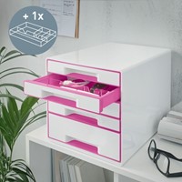Ladenblok Leitz WOW 5 laden wit/roze-3