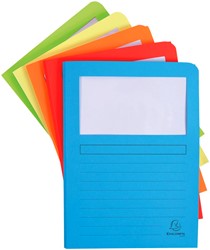 Exacompta L-map Super met balg, voor ft A4, pak van 50 stuks, geassorteerde kleuren