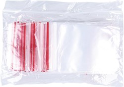 OFFICE products gripsealzakje, transparant, pak van 100 stuks, 60 x 80 mm