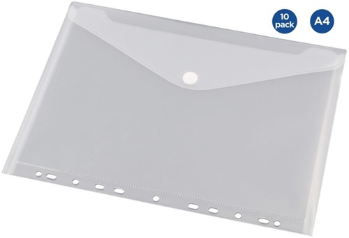 Enveloptas Europel A4 240x310mm 11-gaats PP transparant wit-2