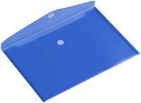 Enveloptas Europel A4 335x240mm dwars PP transparant blauw