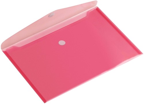 Enveloptas Europel A4 335x240mm dwars PP transparant rood