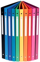 Exacompta ringmap, voor ft A4, uit ondoorschijnend PP,4 ringen van 15mm,geassorteerde kleuren