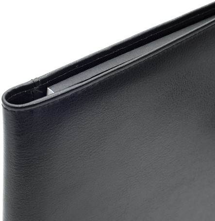 Schrijfmap van der Spek leer licht generfd zwart-2