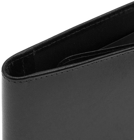 Schrijfmap van der Spek A6 buffelleer zwart-2