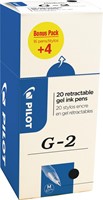 Pilot gelroller G-2 medium, zwart, value pack met 16 + 4 stuks-2