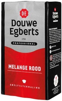 Douwe Egberts gemalen koffie voor snelfilters Rood, pak van 500 g