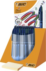 BIC Colours Smooth Drop 4-kleurenbalpen, medium, display van 30 stuks