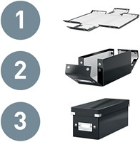 Hangmappenbox Leitz click & store WOW gerecycled karton 357x285x367mm zwart-3