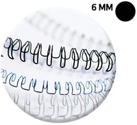 Fellowes draadruggen, doos van 100 stuks, 6 mm, zwart