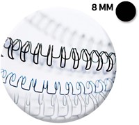 Fellowes draadruggen, doos van 100 stuks, 8 mm, zwart