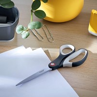 Leitz schaar Cosy, ft 20,5 cm, rechts, scherpe punt, RVS, grijs, blister van 1 stuk-1