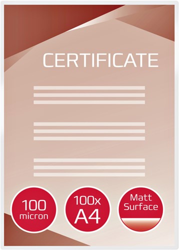 Lamineerhoes GBC A4 2x100micron mat 100 stuks-3