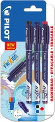 Pilot fineliner Frixion Basic, geassorteerde kleuren, set van 3 stuks