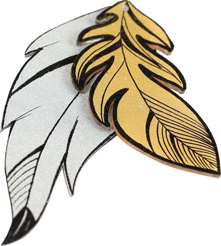 Graine Créative krimpplastiek, 2 x goud en 2 x zilver-2