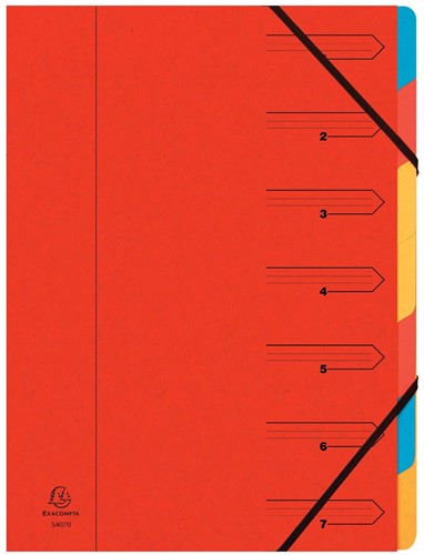 Exacompta Sorteermap 7-delig, rood