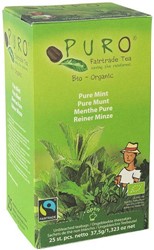 Puro Bio thee Pure Mint, fairtrade, pak van 25 zakjes