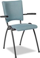 Stoel Guinea rug en zitting gestoffeerd met armleggers