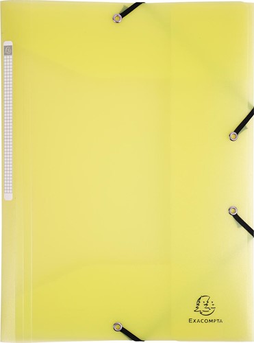 Exacompta Chromaline elastomap met 3 kleppen, met rugetiket, geassorteerde pastelkleuren-3