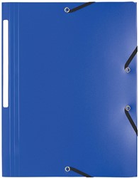 Exacompta elastomap A4, uit PP, 3 kleppen en elastiek blauw