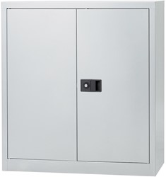 Bisley draaideurkast, ft 100 x 91,4 x 40 cm (h x b x d), 1 legbord, zilverkleurig