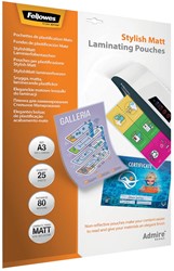 Fellowes lamineerhoes Admire Stylish Matt Enhance80ft A3, 160 micron (2 x 80 micron), pak van 25 stuks