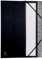 Exacompta sorteermap Ordonator met harde kaft, uitrekbare rug, 24 vakken A tot Z, zwart-2