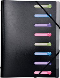 Exacompta Voorordner Exacase zwart, 8 vakken