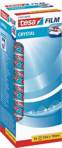 Tesafilm Crystal, ft 33 m x 19 mm, toren met 8 rollen-2