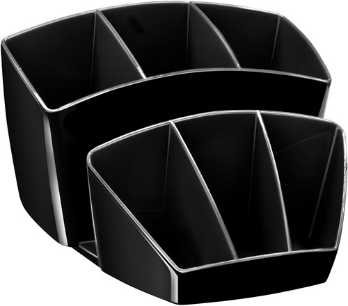 Mineral by Cep pennenbakje met 8 vakjes, zwart