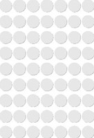 Apli ronde etiketten in etui diameter 10 mm, wit, 378 stuks, 63 per blad (2660)