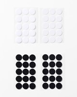 Klittenband Folia rond 2cm 15 stuks zwart 15 stuks wit-2