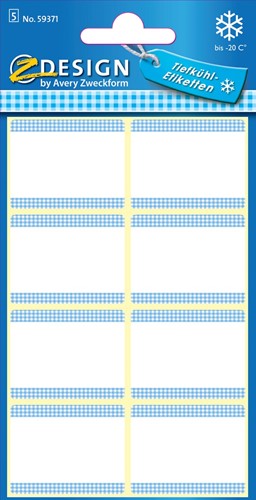 Avery diepvriesetiketten in blister, wit, 40 etiketten