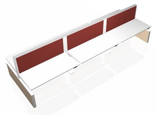 Zit sta bench bureau MAX Panel-Range 6 pers.