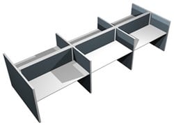 Zit sta bench bureau MAX Screen Range 6 pers.