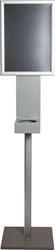 Desinfectiezuil met clicklijst, hoogte: 1,50 meter, ft clicklijst: A3