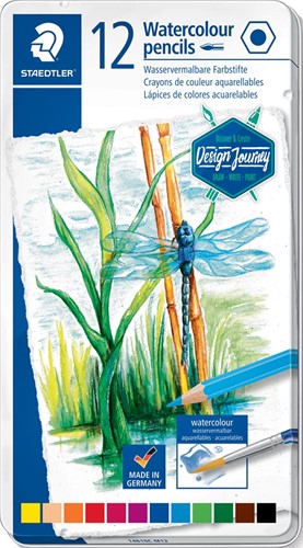 Staedtler aquarel potlood, metalen doos met 12 kleuren