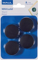 Maul magneet Solid, 38 mm, trekkracht 1,5 kg, blister van 4 stuks, zwart