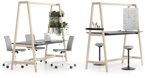 Vergadertafel Nova Wood Multipurpose - met wieltjes-2