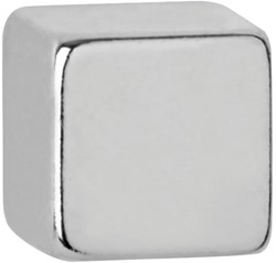 MAUL neodymium kubusmagneet, ft 7 x 7 x 7 mm, trekkracht 1,6 kg, zilver, blister van 10 stuks