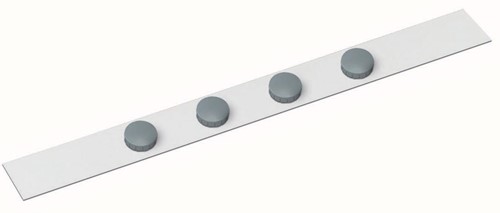 MAUL metaalstrip Standaard lijst zelfklevend 100X5cm incl. 4 magneten, wit